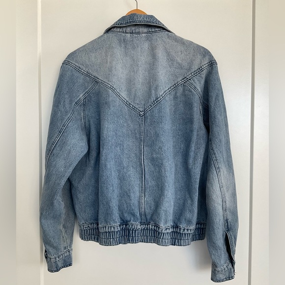 Blanknyc Wondering Why Denim Jacket - M - NEW Zip Up Blue Coat - Picture 3 of 10
